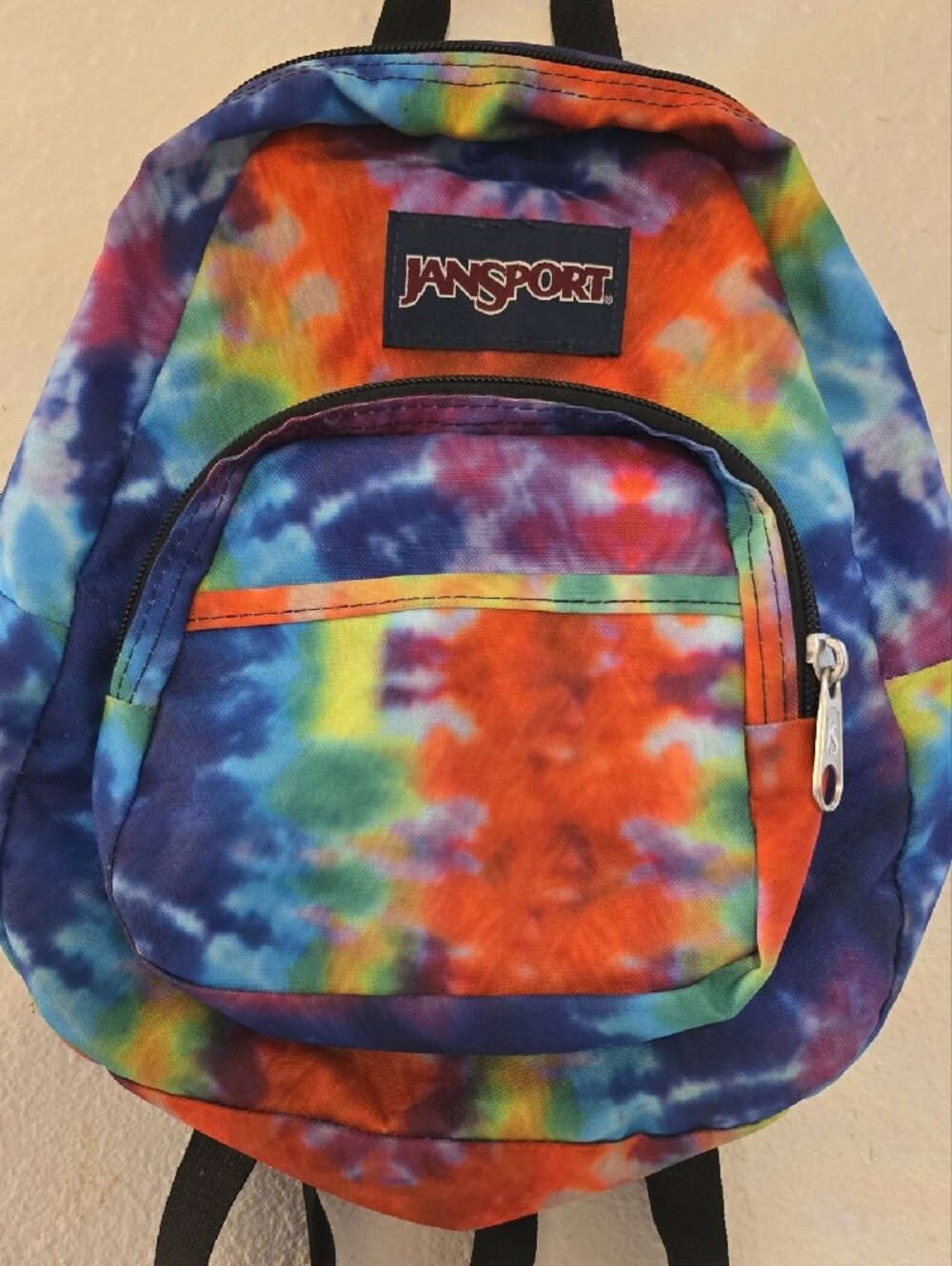 Jansport Tie-Dye Mini Backpack - Blue, Orange, Green, Purple - Picture 2 of 6